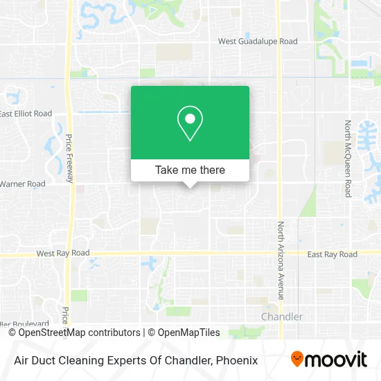 Air Duct Cleaning Experts Of Chandler map