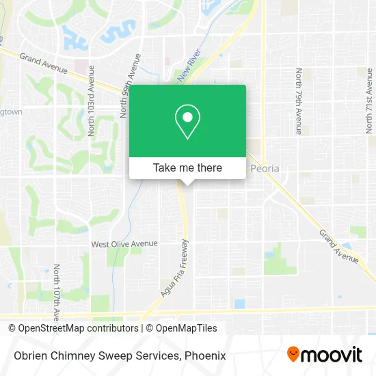 Obrien Chimney Sweep Services map