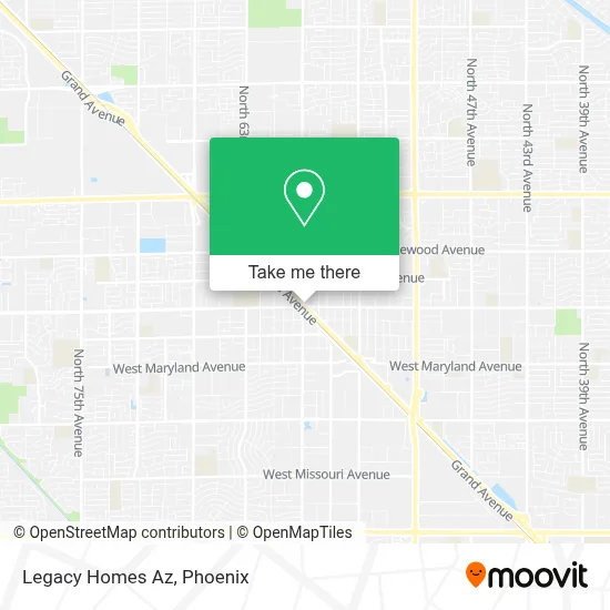 Legacy Homes Az map