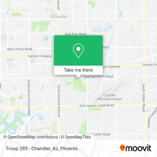 Troop 285 - Chandler, Az map