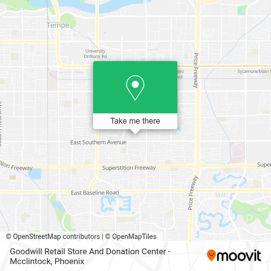 Goodwill Retail Store And Donation Center - Mcclintock map