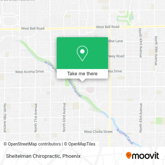 Sheitelman Chiropractic map