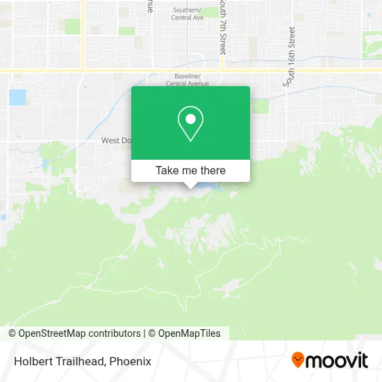 Holbert Trailhead map
