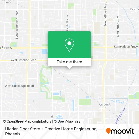 Hidden Door Store + Creative Home Engineering map