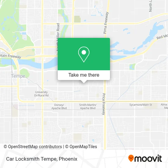 Car Locksmith Tempe map