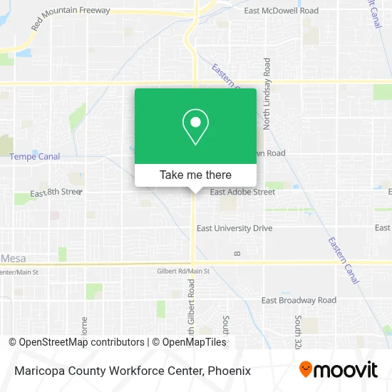 Maricopa County Workforce Center map
