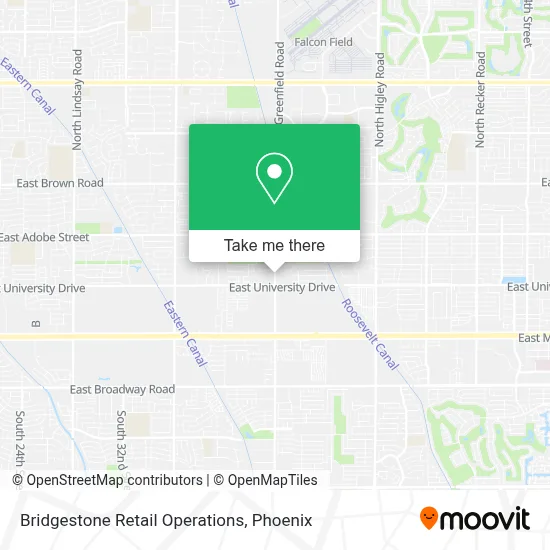 Bridgestone Retail Operations map
