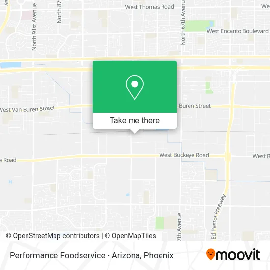 Performance Foodservice - Arizona map