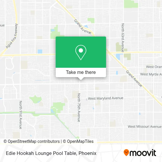 Edie Hookah Lounge Pool Table map