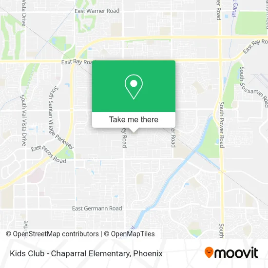 Kids Club - Chaparral Elementary map