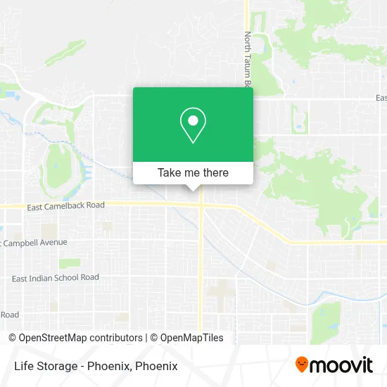 Life Storage - Phoenix map