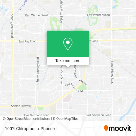 100% Chiropractic map
