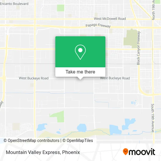 Mountain Valley Express map