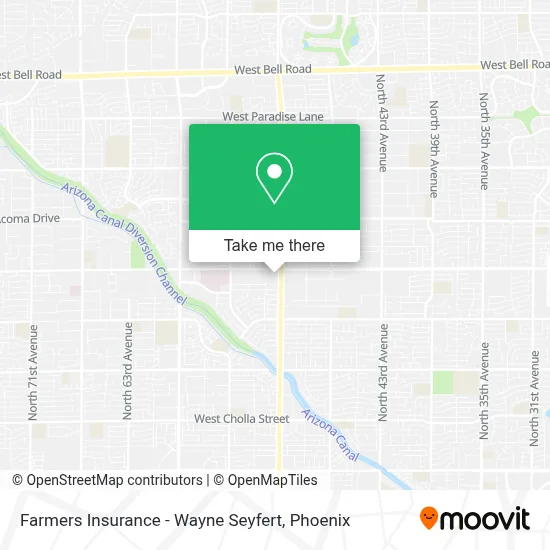Farmers Insurance - Wayne Seyfert map