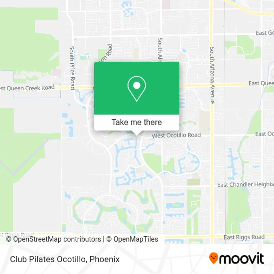 Club Pilates Ocotillo map