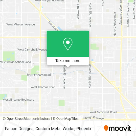 Falcon Designs, Custom Metal Works map