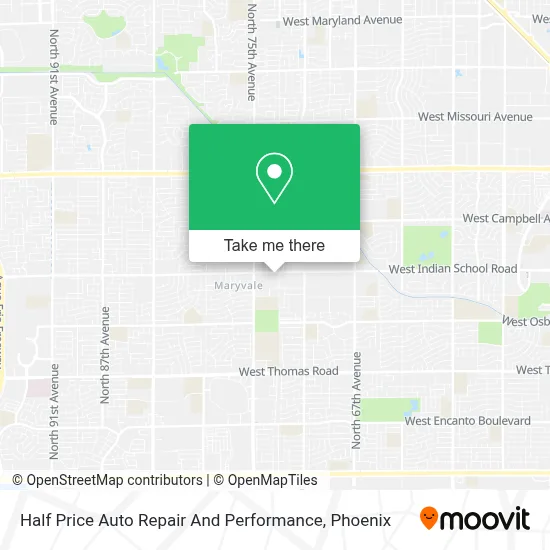 Half Price Auto Repair And Performance map
