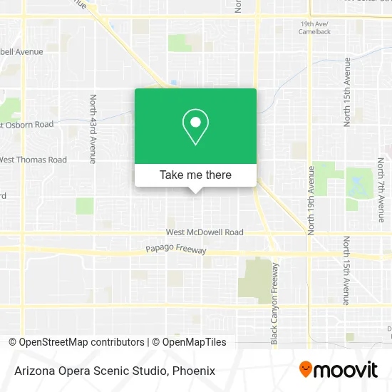 Arizona Opera Scenic Studio map