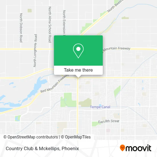 Country Club & Mckellips map