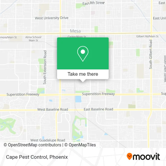 Cape Pest Control map