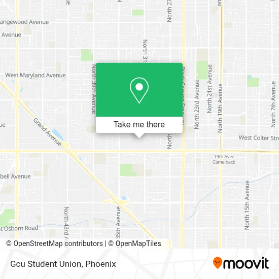 Gcu Student Union map