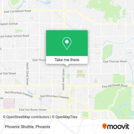 Phoenix Shuttle map