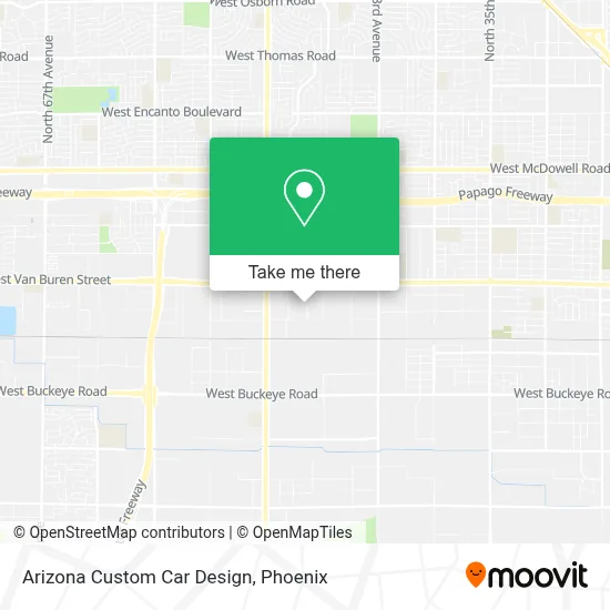 Arizona Custom Car Design map