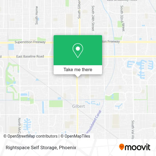 Rightspace Self Storage map