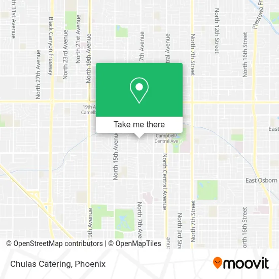 Chulas Catering map