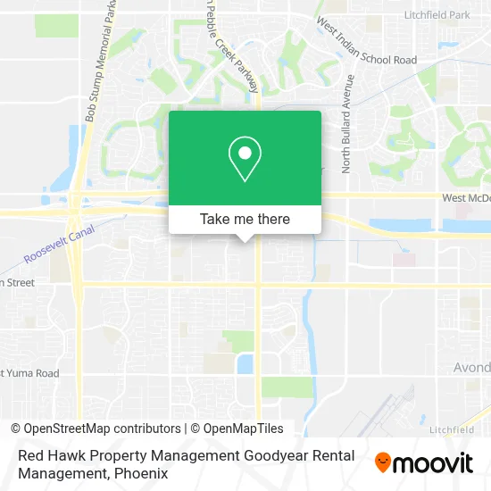 Red Hawk Property Management Goodyear Rental Management map