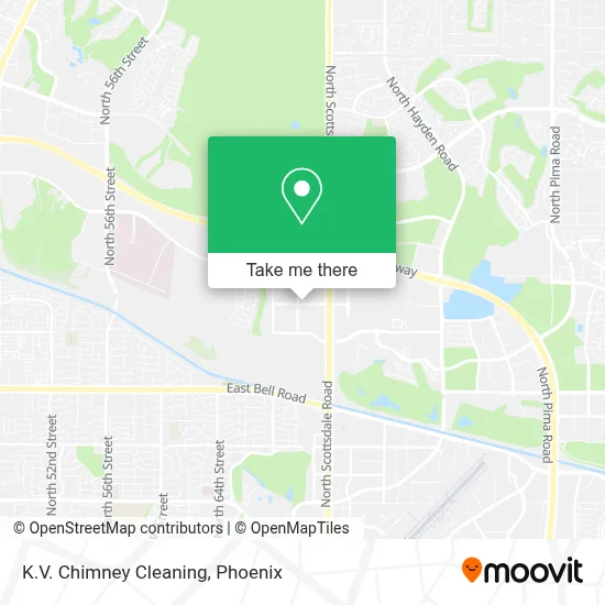 K.V. Chimney Cleaning map