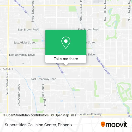 Superstition Collision Center map