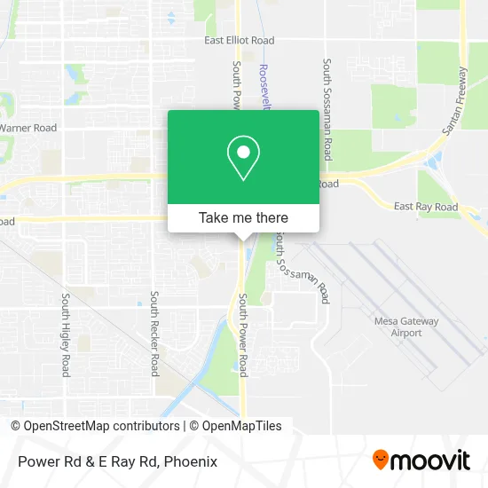 Power Rd & E Ray Rd map