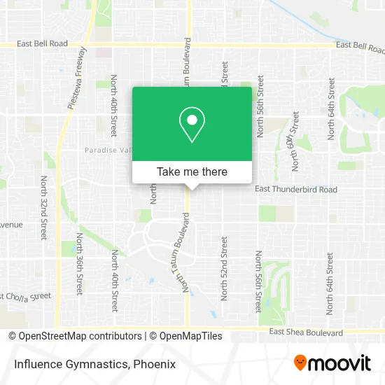 Influence Gymnastics map