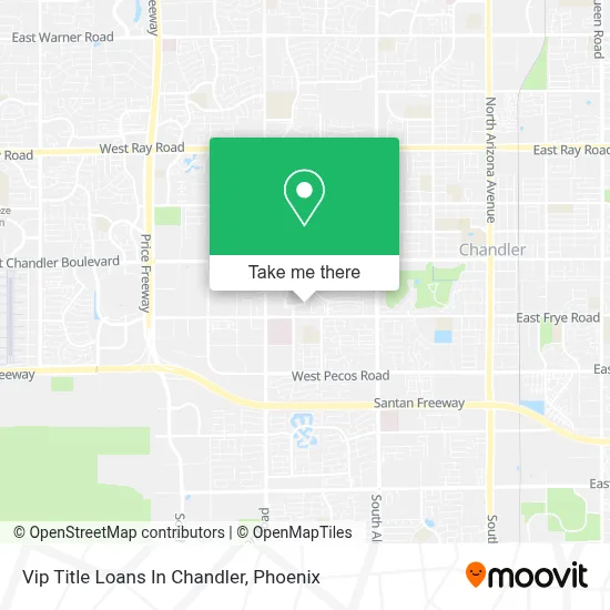 Vip Title Loans In Chandler map