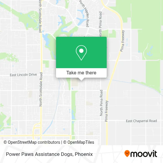 Power Paws Assistance Dogs map