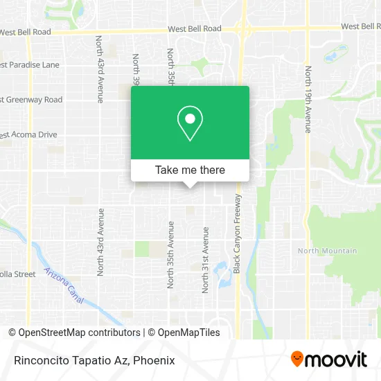 Rinconcito Tapatio Az map