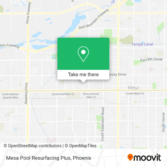Mesa Pool Resurfacing Plus map