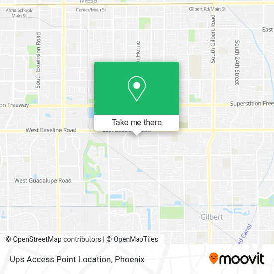 Ups Access Point Location map