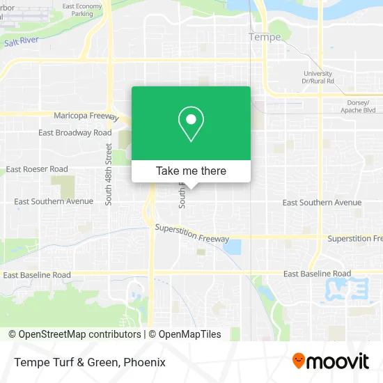 Tempe Turf & Green map