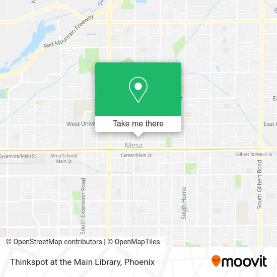 Thinkspot at the Main Library map