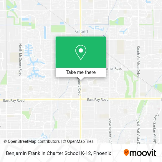 Benjamin Franklin Charter School K-12 map