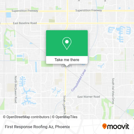 First Response Roofing Az map