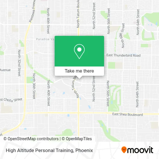 High Altitude Personal Training map