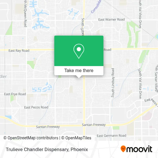 Trulieve Chandler Dispensary map
