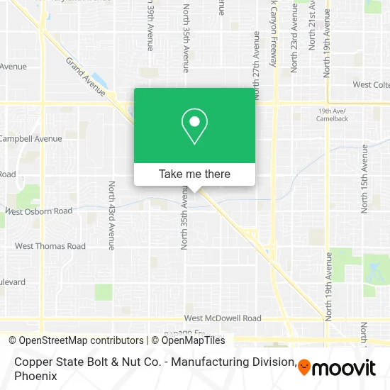Copper State Bolt & Nut Co. - Manufacturing Division map