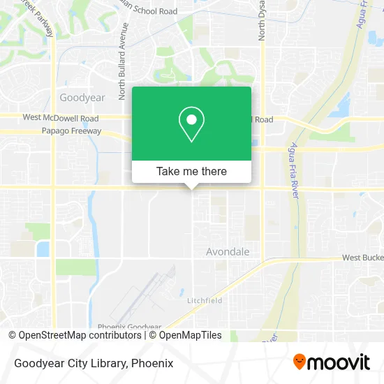 Goodyear City Library map