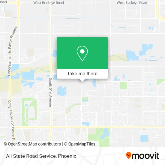 All State Road Service map