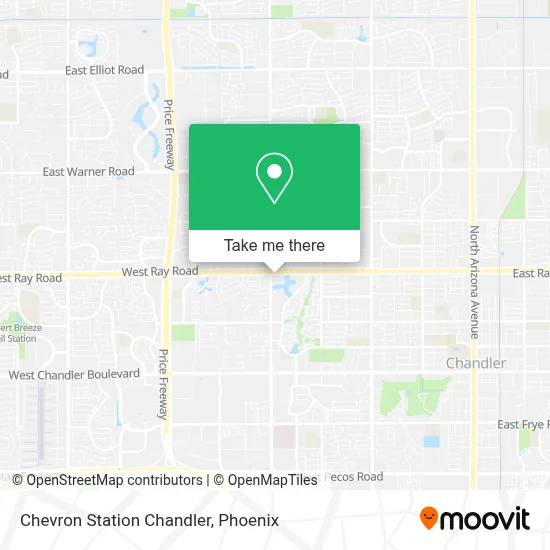 Chevron Station Chandler map