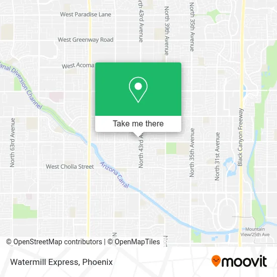 Watermill Express map